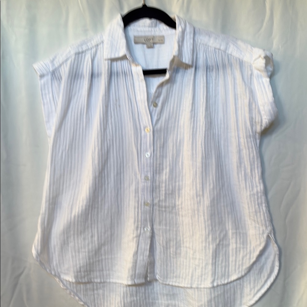 White Button-Up Women's Top
